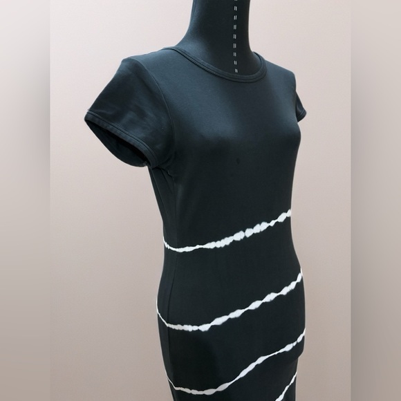 All Saints Black and White Knit Midi Dress - Picture 4 of 7